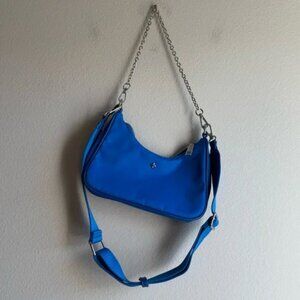 PETA + JAIN Paloma Nylon Shoulder Bag Royal Blue Multi Strap Option Purse